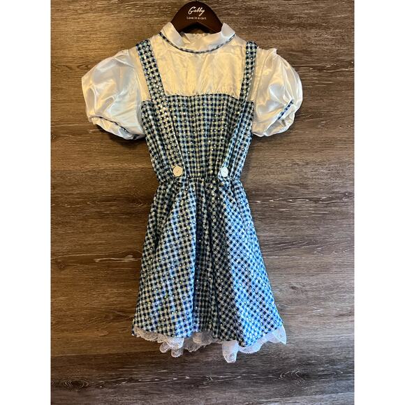 Wizard Of Oz Dorothy Costume size Medium 5 6 Years dress Kids halloween - Picture 1 of 9